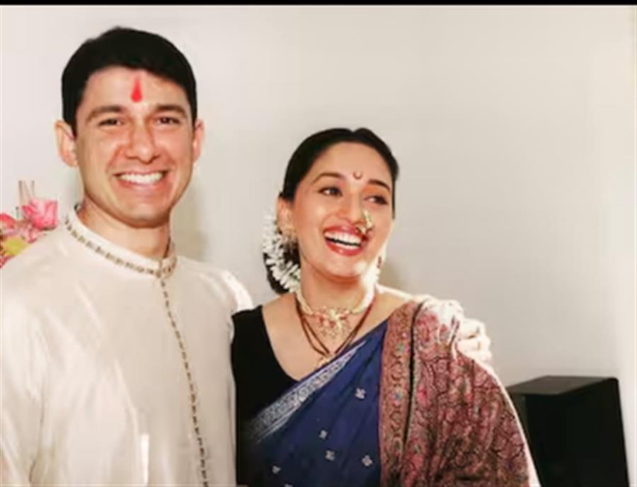 Madhuri Dixit reveals she wore her grandmother’s traditional Nauvari saree at her wedding 27 years ago