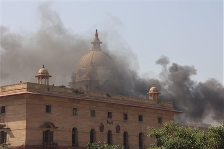 Fire breaks out at North Block in Delhi; blaze doused, no casualties reported