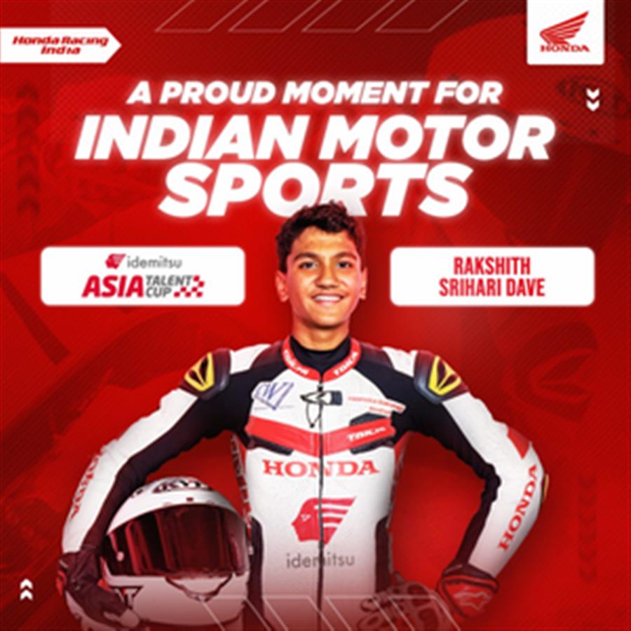 Honda Racing India’s Rakshith Dave to represent India at Asia Talent Cup 2024