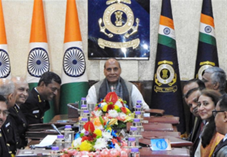 Rajanath lauds Indian Coast Guard for ensuring maritime security