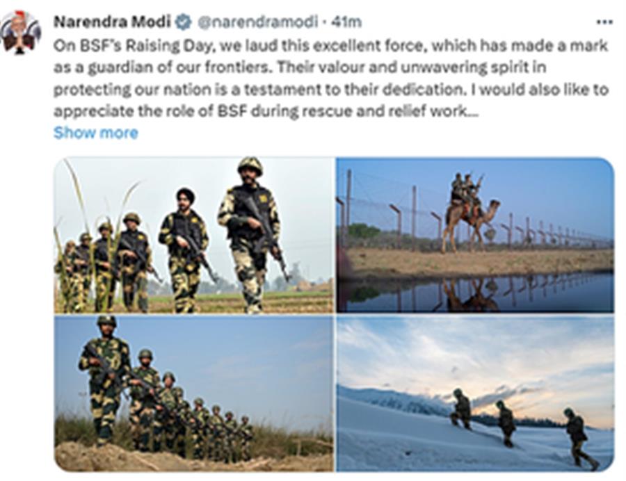 BSF made a mark as a guardian of our frontiers: PM Modi on force's 59th Raising Day