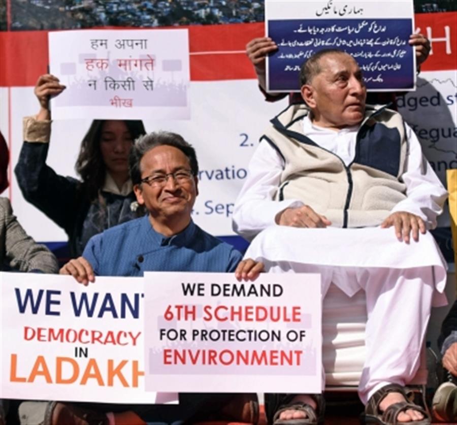 Ladakh agitation intensifies as protesters threaten march to border with China