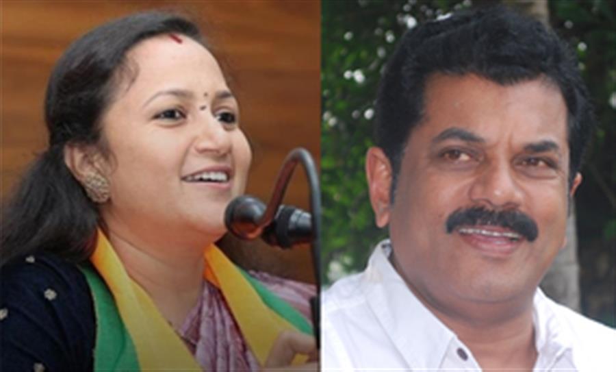 Actor Mukesh, BJP candidate Ashwini file nominations in Kerala