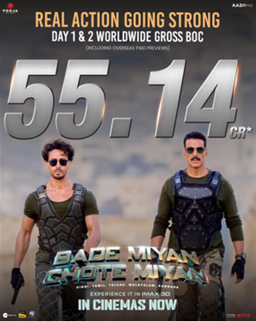 'Bade Miyan Chote Miyan’ continues to wow audience, grosses Rs 55.14 cr worldwide
