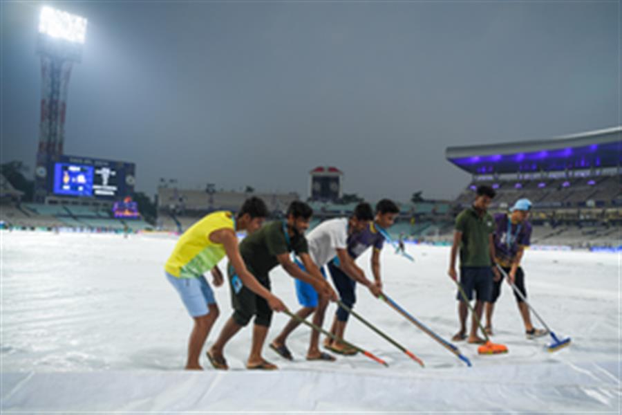 IPL 2024: Inclement weather delays toss for KKR v MI match at Eden